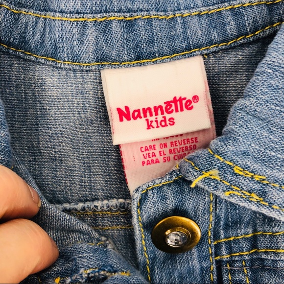 Nannette Kids chambray jacket size 4 - Picture 2 of 6